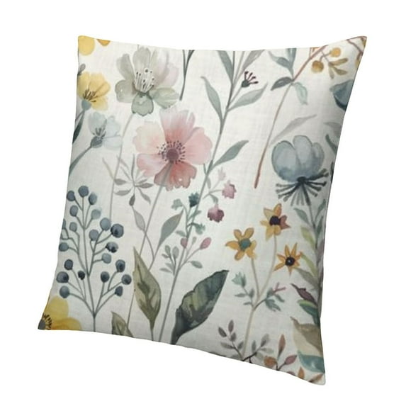 Flower Throw Pillow Cover Outdoor Spring Summer Decor Farmhouse Lumbar Decorative Throw Pillows Cases Decorations for Couch Sofa Living Room
