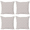 thumbnail image 1 of Flower Throw Pillow Cushion Case Pack of 4, Hand Drawn Chrysanthemum Blossoming Nature Growth Pattern Feminine Design, Modern Accent Double-Sided Print, 4 Sizes, Pale Green Pale Pink, by Ambesonne, 1 of 2