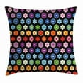 thumbnail image 1 of Flower Throw Pillow Cushion Cover, Colorful Vibrant Daisy Blossom Motifs Classic Hexagonal Comb Pattern African Flower, Decorative Square Accent Pillow Case, 18 X 18 Inches, Multicolor, by Ambesonne, 1 of 2
