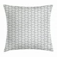 thumbnail image 1 of Flower Throw Pillow Cushion Cover, Greyscale Composition of Romantic Valentines Day Roses on Striped Background, Decorative Square Accent Pillow Case, 16 X 16 Inches, Pale Grey White, by Ambesonne, 1 of 2