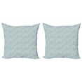 thumbnail image 1 of Ambesonne Flower Throw Pillow Cover 2 Pack, Summer Blooms Petals, 16", Pale Blue Taupe, 1 of 2