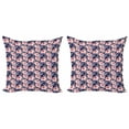 thumbnail image 1 of Ambesonne Flower Throw Pillow Cover 2 Pack, Blooming Flowers Composition, 16", Multicolor, 1 of 2