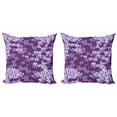 thumbnail image 1 of Ambesonne Spring Throw Pillow Cover 2 Pack, Spring Romantic Meadow, 20", Purple White, 1 of 2