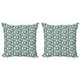 thumbnail image 1 of Flower Throw Pillow Cushion Cover Pack of 2, Minimalistic Flowers in the Pots Doodle Art Nature Blooms Creative, Zippered Double-Side Digital Print, 4 Sizes, White Green, by Ambesonne, 1 of 2