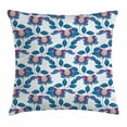 thumbnail image 1 of Flower Throw Pillow Cushion Cover, Vintage Vibrant Blossoms Tulip Eco Bouquet Shabby Chic Art Print, Decorative Square Accent Pillow Case, 18 X 18 Inches, Navy and Grey Blue Violet, by Ambesonne, 1 of 2