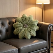 Flower Throw Pillow, Lint Blossoms Shape Cushion, Decorative Soft Accents Pillow for Sofa, Couch, Bed, Living Room, Cute