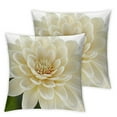 thumbnail image 1 of Flower Throw Pillows with Insert Included Decorative Handmade Accent Round Pillow Cushion for Couch Bedroom Aesthetic Home Decor White, 1 of 7