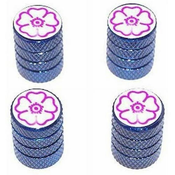 Flower Tire Rim Wheel Aluminum Valve Stem Caps, Multiple Colors