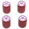 thumbnail image 1 of Flower Tire Rim Wheel Aluminum Valve Stem Caps, Multiple Colors, 1 of 1
