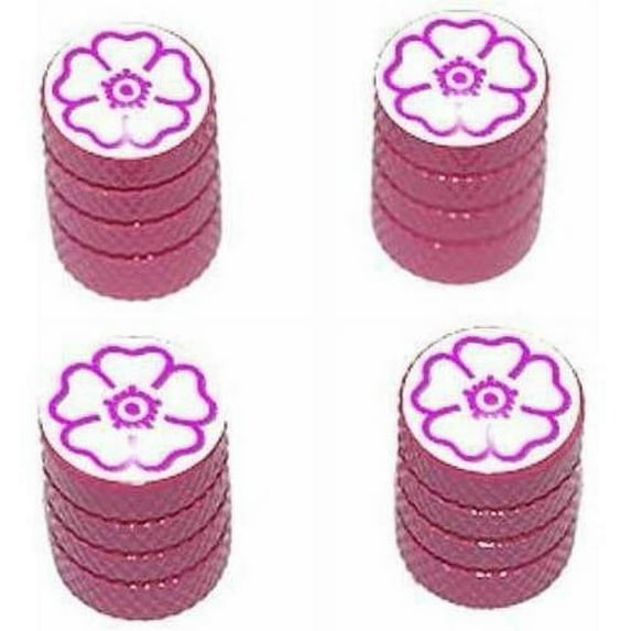 Flower Tire Rim Wheel Aluminum Valve Stem Caps, Multiple Colors