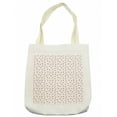 thumbnail image 1 of Flower Tote Bag, Dots and Flowers Pattern Calico Bloom Simple Illustration, Cloth Linen Reusable Bag for Shopping Books Beach and More, 16.5" X 14", Cream, by Ambesonne, 1 of 2