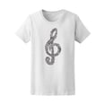 thumbnail image 1 of Flower Treble Clef Music Note Tee Women's -Image by Shutterstock, 1 of 2