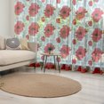 thumbnail image 1 of Flower Tulle Curtains with Rod Pocket, Bouquet of Spring Blooms in Vibrant Colors with Vintage Inspirations, Sheer Drape for Wedding Party 2 Panels, 7 Sizes, Green Vermilion Black, by Ambesonne, 1 of 3