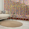 thumbnail image 1 of Flower Tulle Curtains with Rod Pocket, Colorful Blooming Daisies on a Warm Colored Background Rainbow Wildflower Pattern, Sheer Drape for Wedding Party 2 Panels, 7 Sizes, Multicolor, by Ambesonne, 1 of 3