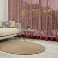 thumbnail image 1 of Flower Tulle Curtains with Rod Pocket, Floral Details with Leaves Swirls Romantic Vivid Vibrant Pattern Art Print, Sheer Drape for Wedding Party 2 Panels, 7 Sizes, Burgundy and Red, by Ambesonne, 1 of 3