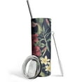 thumbnail image 1 of Flower Tumbler 20 Oz Travel Coffee Mug Floral Print Skinny Tumblers with Lid and Straw Stainless Steel Insulated Coffee Cups Gift for Flower Lover, 1 of 7