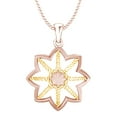 thumbnail image 1 of AFFY Flower Two Tone Pendant Necklace 14k Rose Gold Over Sterling Silver, 1 of 1