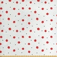 thumbnail image 1 of Ambesonne Flower Fabric by the Yard Upholstery, Calico Style Bloom, 10 Yards, Dark Coral White, 1 of 4