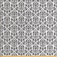 thumbnail image 1 of Ambesonne Flower Fabric by the Yard Upholstery, Floral Paisley Oriental, 10 Yards, Black White, 1 of 4