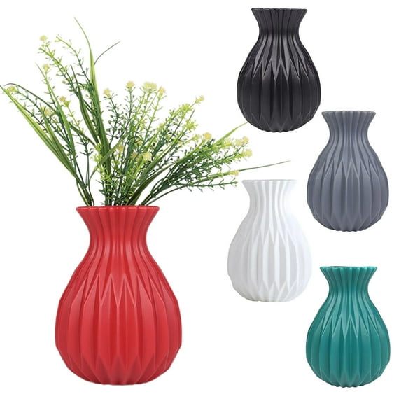 Flower Vase, Minimalist Modern Home Decor, Small Pampas Grass Vases for Table, Shelf Bookshelf, Mantel, Entryway and Centerpieces (6.7 in)
