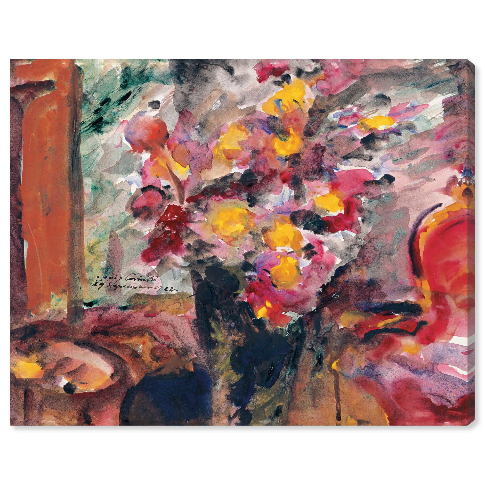 Vintage Farmhouse Flower Vase Canvas Wall Art, 20" x 16"