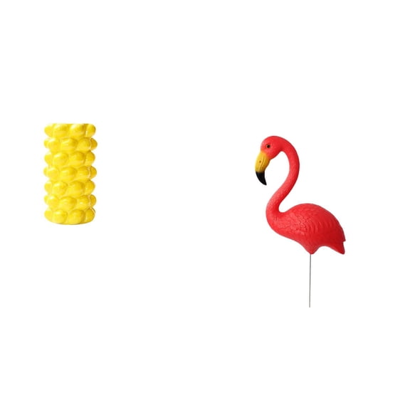 Flower Vase Ornament Flamingo Statue Porcelain Material Decorative Gift for Living Room Tabletop Garden