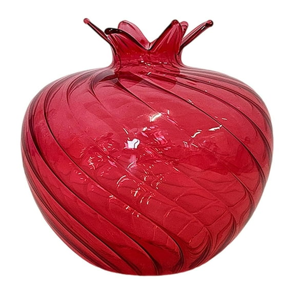 Flower Vase Pomegranate Shaped Vase Bud Glass Vase Glass Material Decorative Centerpieces Living Room Office