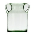 thumbnail image 1 of Flower Vase with Small Handle Clear Glass Vase Double Ear Decorative Handmade Air Bubbles Bluish Color Glass Vase for Centerpiece Home Decor, 1 of 17