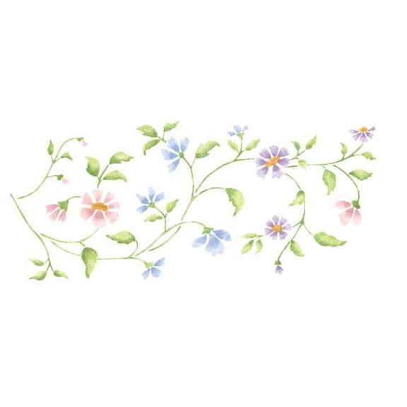Flower Vine Wall Stencil SKU #2829 by Designer Stencils