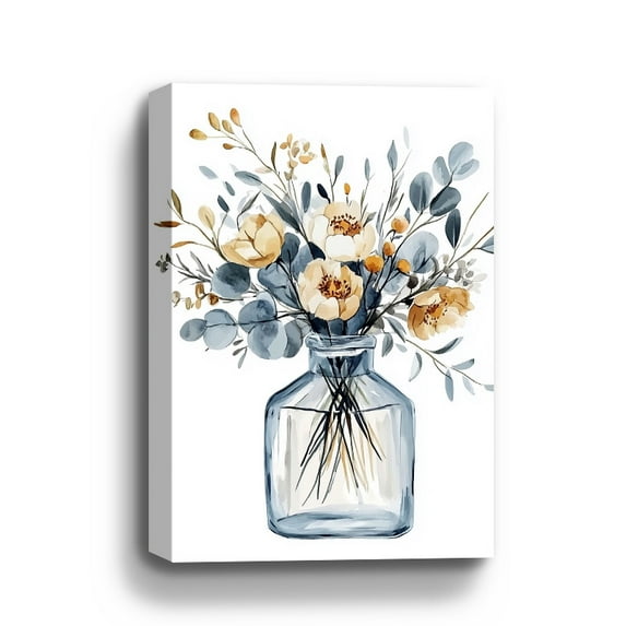 Flower Wall Art Bouquet Rustic Landscape Floral Canvas Art Wall Decor For Bedroom Livingroom Office