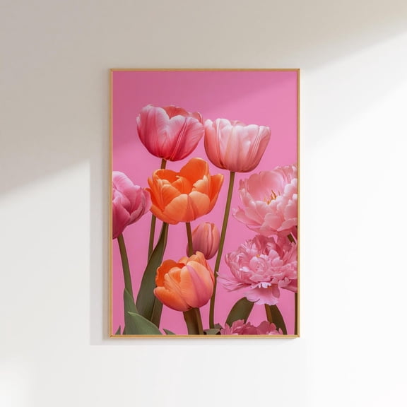 Flower Wall Art Photography Print Nature Whimsical Decor, Floral Art Pink Room Decor Aesthetic Wall Art, Whimsical Art Print Above Bed Decor Wall Art, Modern Wall Decor, 8x12 UNFRAMED