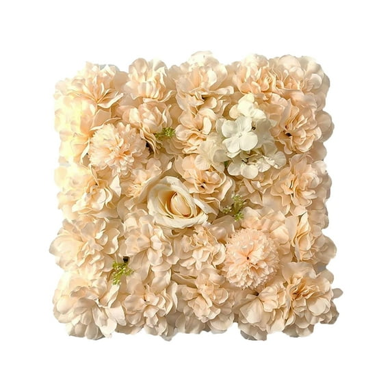Flower Wall Decor Verdsylv 1 Panel 3D Artificial Rose Flower Wall Decor 15X15 Inch, Faux Floral Diy Panel for Wedding Party Photo Backdrop Home Decoration, Wedding Backdrop Flowers, A