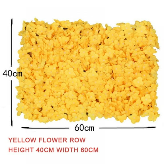 Flower Wall Panel Set, Artificial Wall Flower Backdrop 24x16 Inch 3D Silk Hydrangea Rose Floral Panel for Photo Background Home Party Wedding Backdrop Decoration