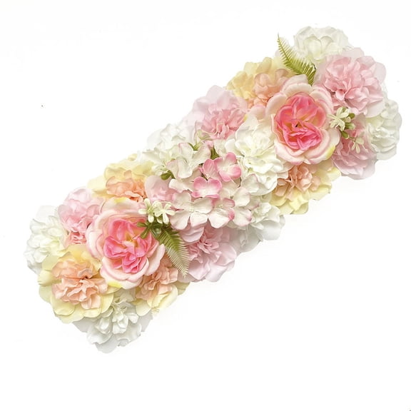 Flower Wall Panels Artificial Rose Flower Foam Fake Roses Panel Simulation Flower Wall Decoration Wedding Party Backdrop for Bridal Baby Shower Decor, 19.69X6.87in