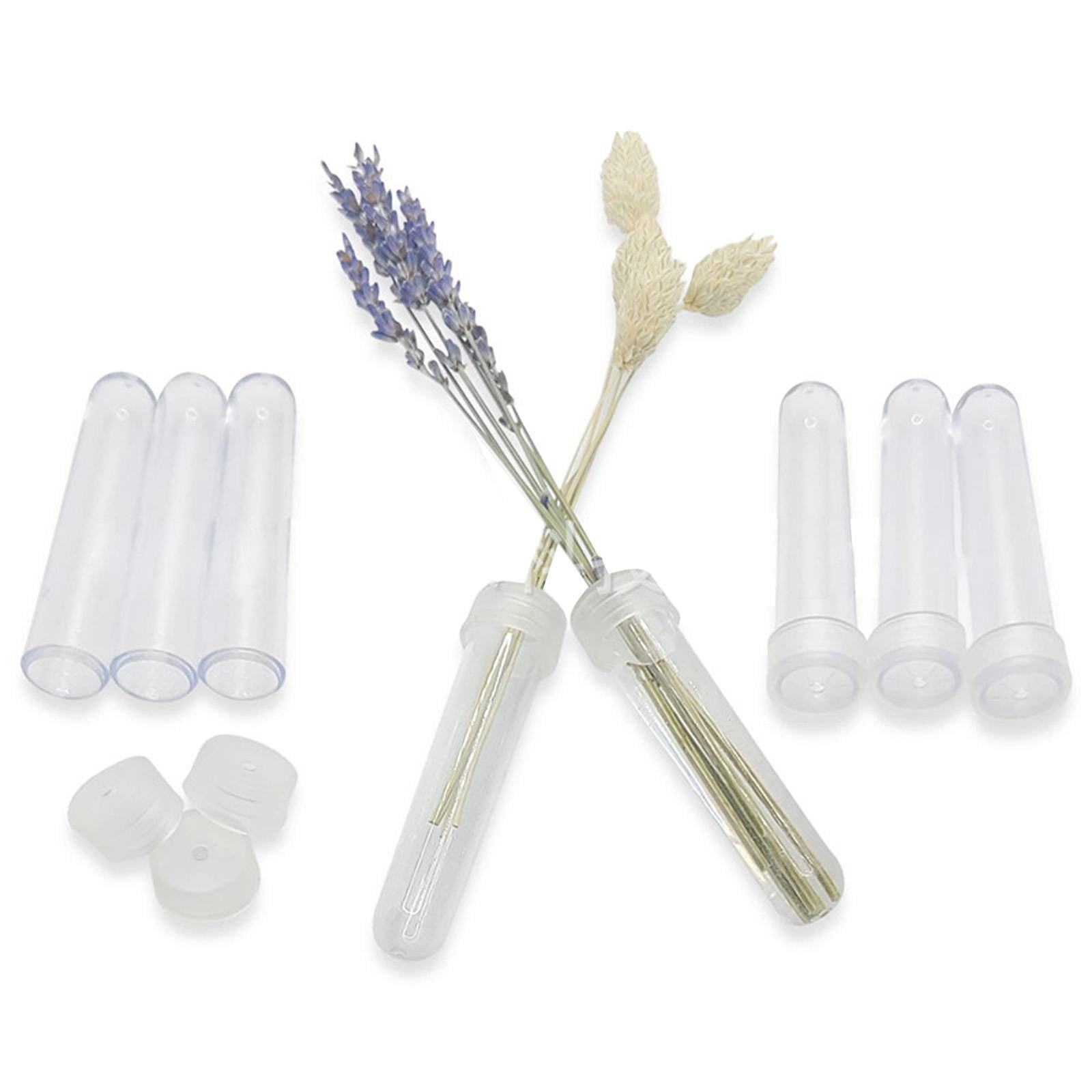 Bud Caps For Roses Flower Water Tubes With Caps Multisize Clear Plastic Floral Vials ...