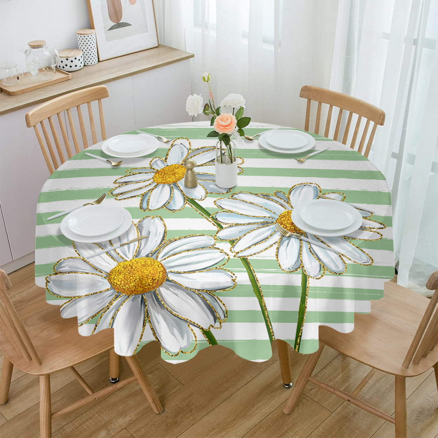 Flower Watercolor Minimalist Waterproof Tablecloth Tea Table Decoration