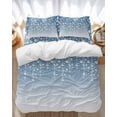 thumbnail image 1 of Flower White Bedding Duvet Cover Set Queen Size 4 Pieces Cherry Blossoms Blue Background Bedding Set with Zipper Closure, 1 Comforter Cover 90x92 Inches 1 Flat Sheet & 2 Pillow Cases, 1 of 7