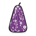 thumbnail image 1 of Flower White Purple Pattern Hand Towel Quick Drying Home Storage Kitchen Towel Hooks Dish Cloths, 1 of 6
