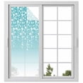 thumbnail image 1 of Flower White Window Privacy Film Cherry Blossoms Teal Background Decorative Glass Window Film UV Blocking Static Cling Non-Adhesive Sticker Covering for Home Door 29.5 x 78.7 inches, 1 of 8