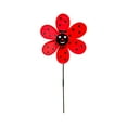 thumbnail image 1 of Flower Wind Spinner Garden Pinwheels Whirligigs Ladybug Bee Windmill Wind Spinner Pinwheel for Yard Garden Lawn Patio Outdoor Decor Red, 1 of 2