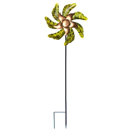 Flower Windmill Outdoor Wind with Stake Lawn Ornament Gift