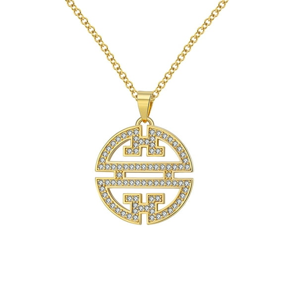 Flower Window Pattern Pendant Necklace for Women Cz Ginger Lyne Collection