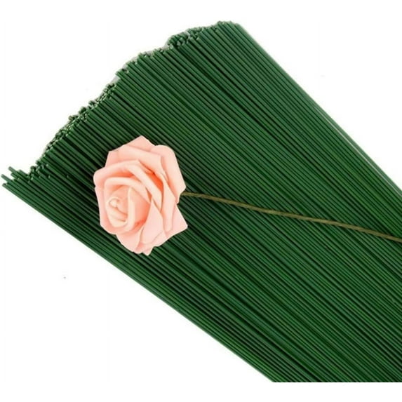 Iron Wire Flower, 100 Packs Of Green Stem Flower Stem For Artificial Flower Wedding Bouquet Decoration Crafts 40Cm 22 #