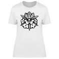 thumbnail image 1 of Flower With Spikes Ukrainian B&W T-Shirt Women -Image by Shutterstock, Female Small, 1 of 2