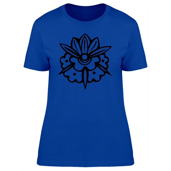 Flower With Spikes Ukrainian B&W Tee Women's -Image by Shutterstock