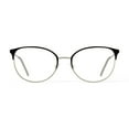 thumbnail image 1 of Flower Women's FLR6050 Prescription Eyeglasses with Case, Black/Gold, 1 of 6