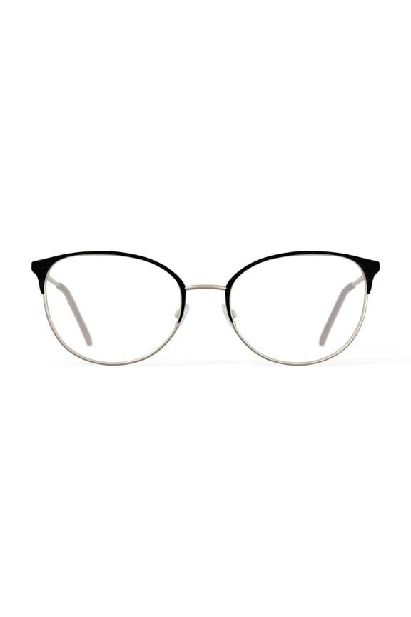 Women's FLR6050 Prescription Eyeglasses with Case, Black/Gold