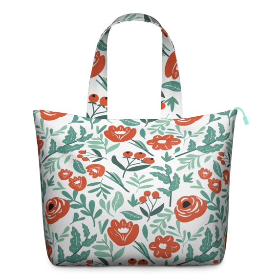 Flower Women's Large Weekend Travel Bag Moving Canvas Handbag Thick Double Layer Beach Weekend Travel Unisex Hospital Maternity Delivery with Toiletry Waterproof