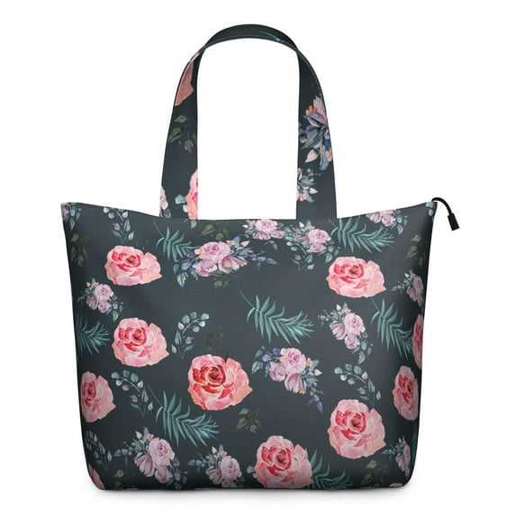 Flower Women's Large Weekend Travel Bag Moving Canvas Handbag Thick Double Layer Beach Weekend Travel Unisex Hospital Maternity Delivery with Toiletry Waterproof