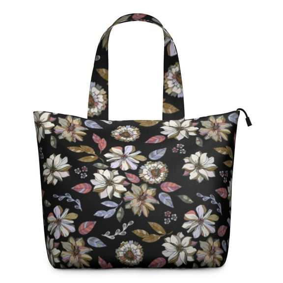 Flower Women's Large Weekend Travel Bag Moving Canvas Handbag Thick Double Layer Beach Weekend Travel Unisex Hospital Maternity Delivery with Toiletry Waterproof